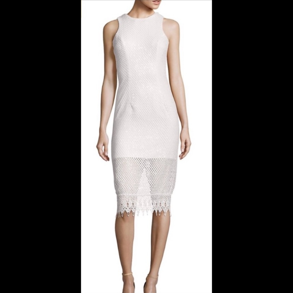 Beautifully detailed white dress the population dress